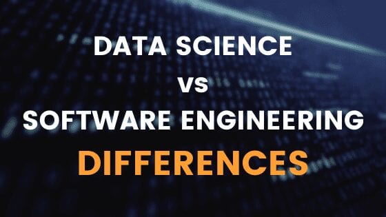 A blurry keyboard with the words ‘data science vs software engineering’