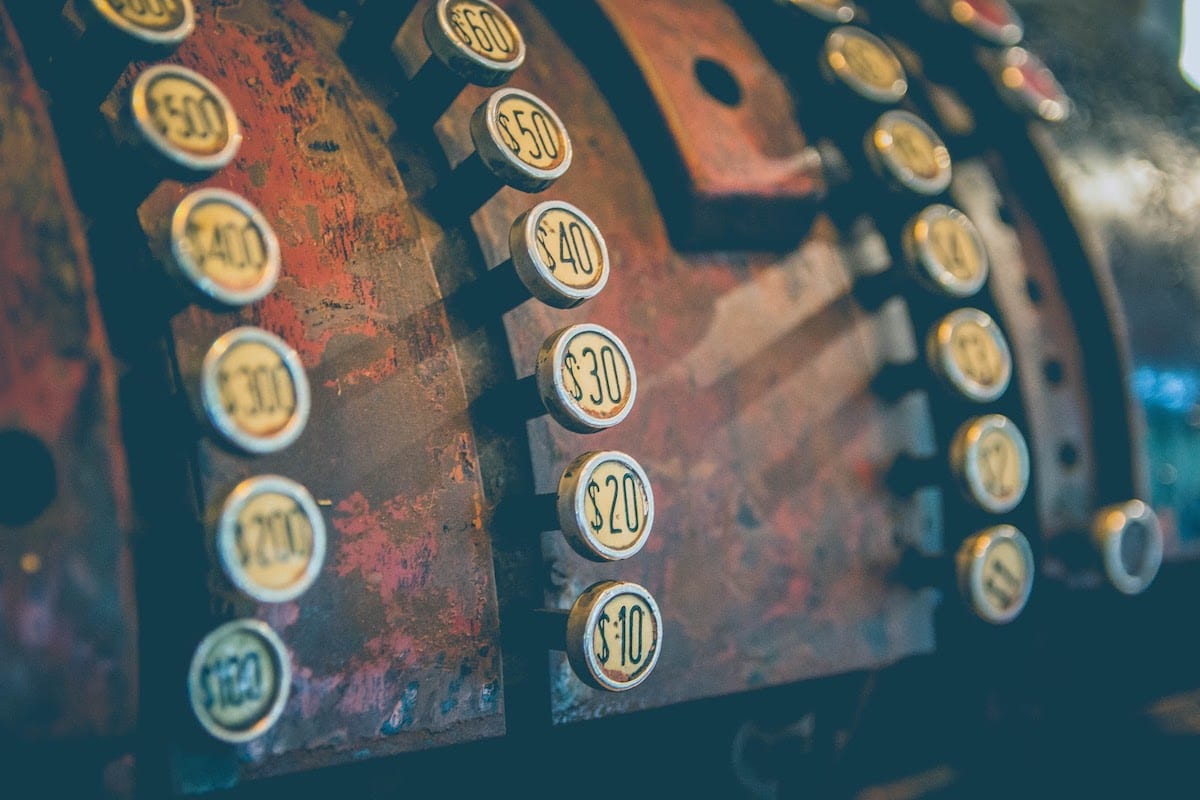 image of rusty cash register.