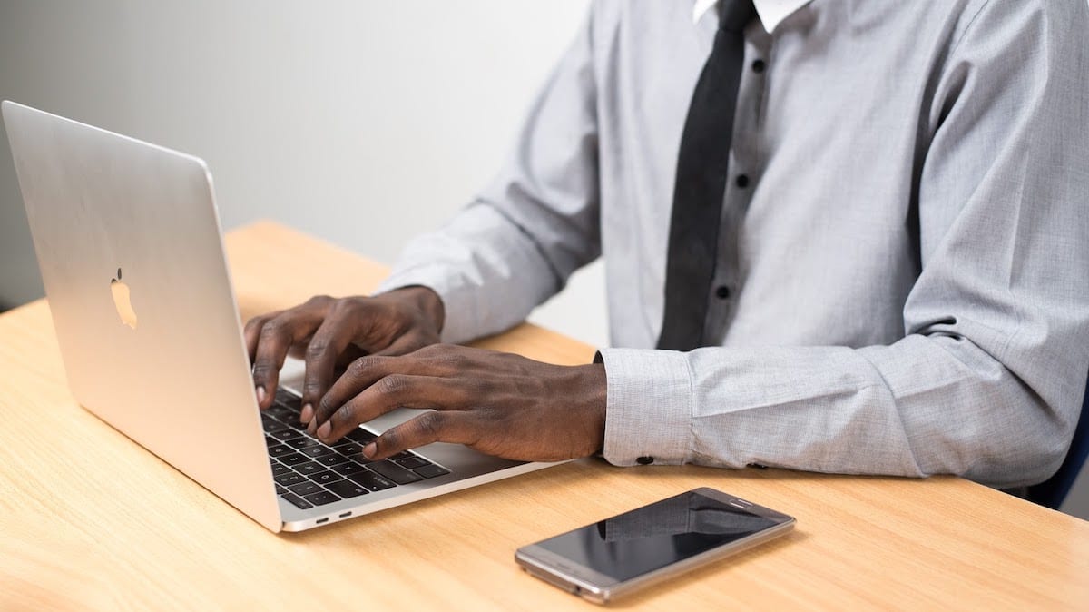 Image of a professional using a computer.