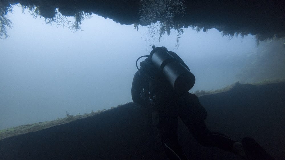 Man scuba diving 