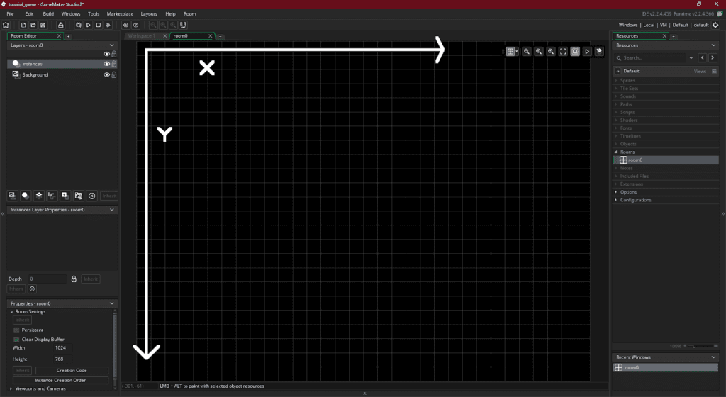 Create a grid with Game Maker Studio 2 - Indieklem