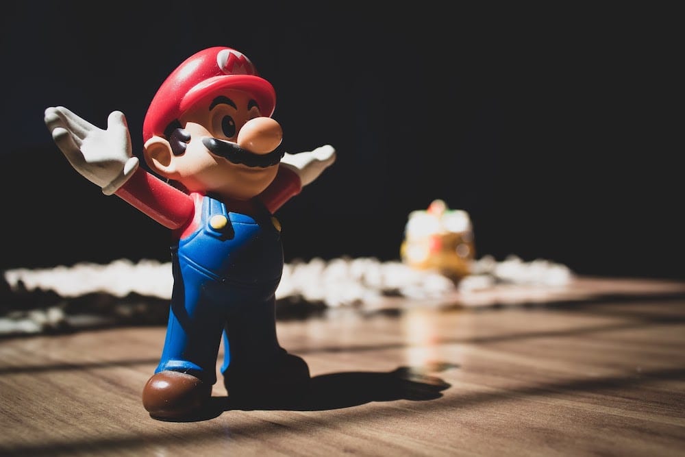 A figurine of Super Mario himself. 