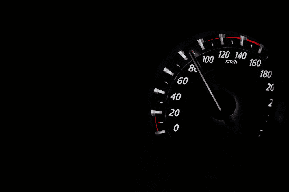 A automotive speedometer 