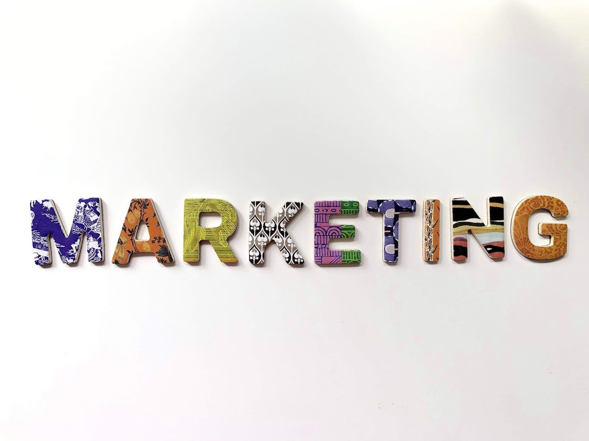 Multicolored letters spelling out marketing on a white background Marketing Master's Degrees 