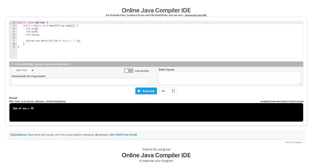 JDoodle IDE Overview