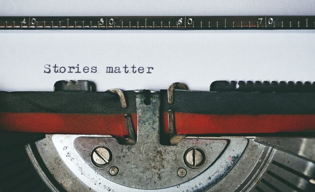 closeup of typewriter