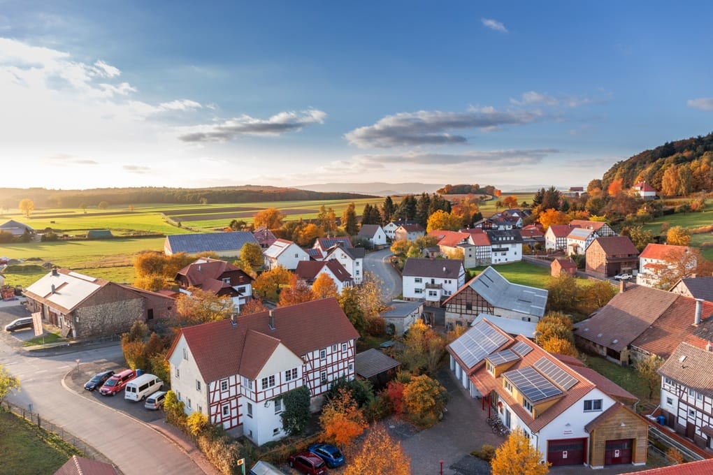 Nice aerial shot of a housing development