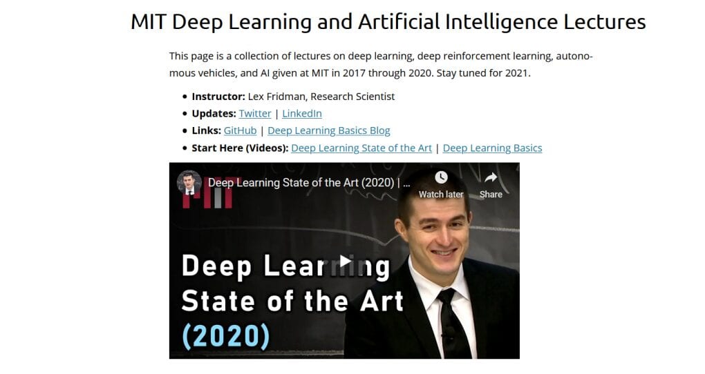 MIT Deep Learning Basics: Introduction and Overview - Lex Fridman - New  World : Artificial Intelligence