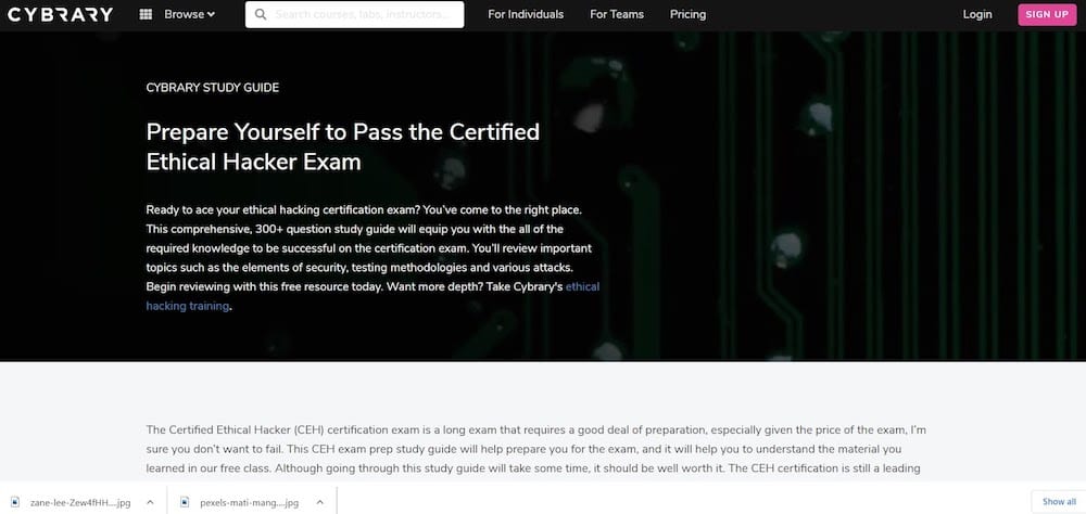 Certified Ethical Hacker Cybrary