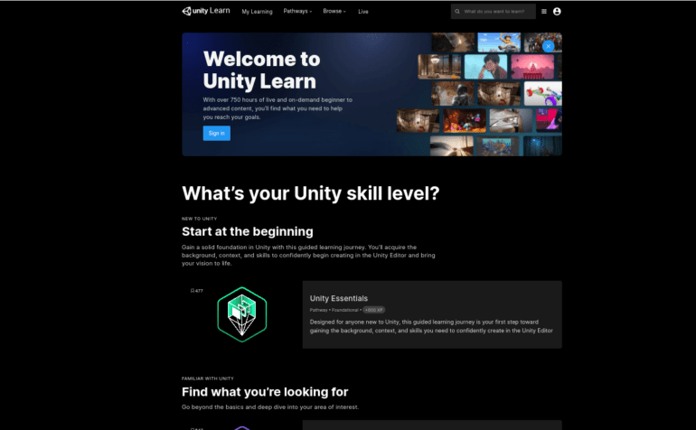 Unity Online Learning