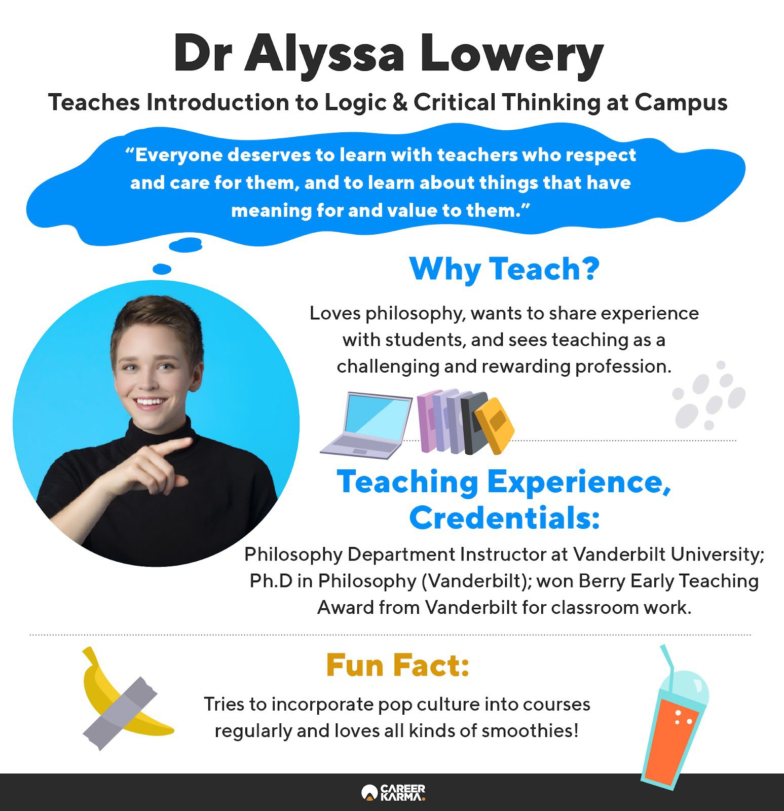 An infographic featuring Dr. Alyssa Lowery’s profile