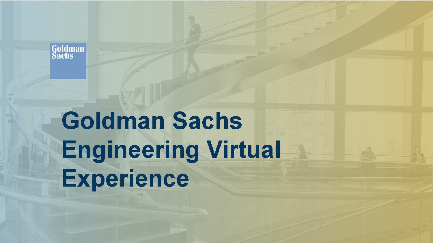 A program tile of Goldman Sachs Engineering Virtual Program