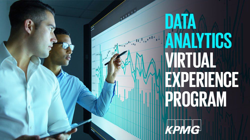 A program tile of KPMG Data Analytics Virtual Experience Program