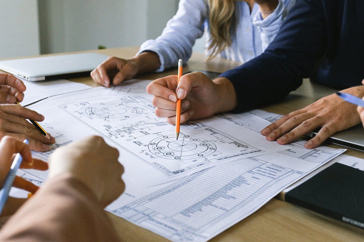 A group of people discussing project activities.