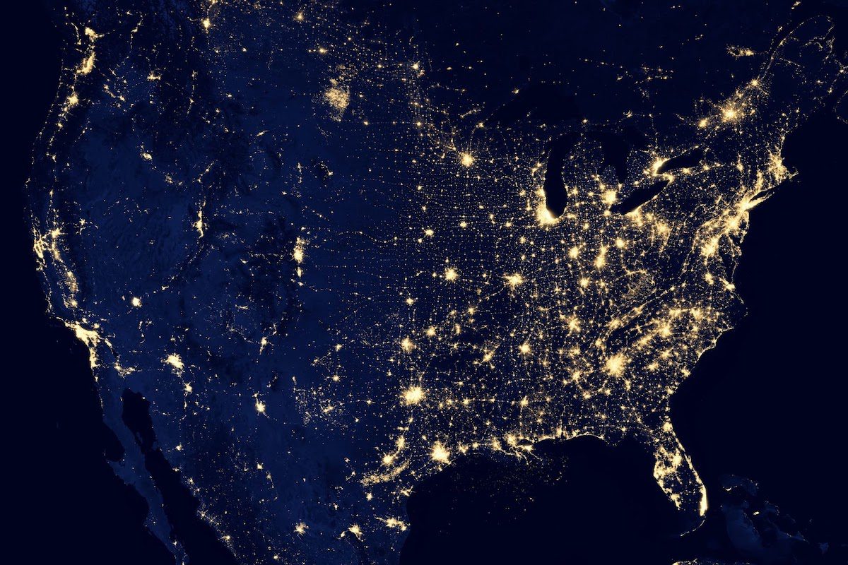 The United States as seen from orbit at night. How To Get A Job At Pg&e