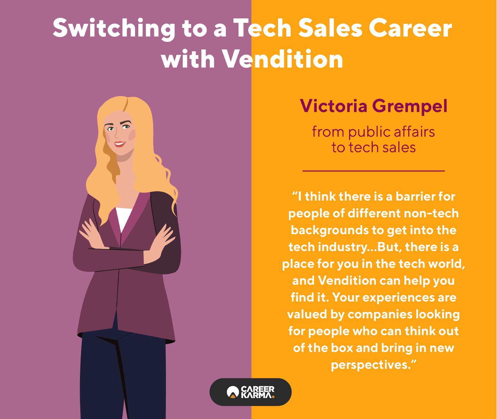 An infographic featuring Victoria Grempel’s review of Vendition