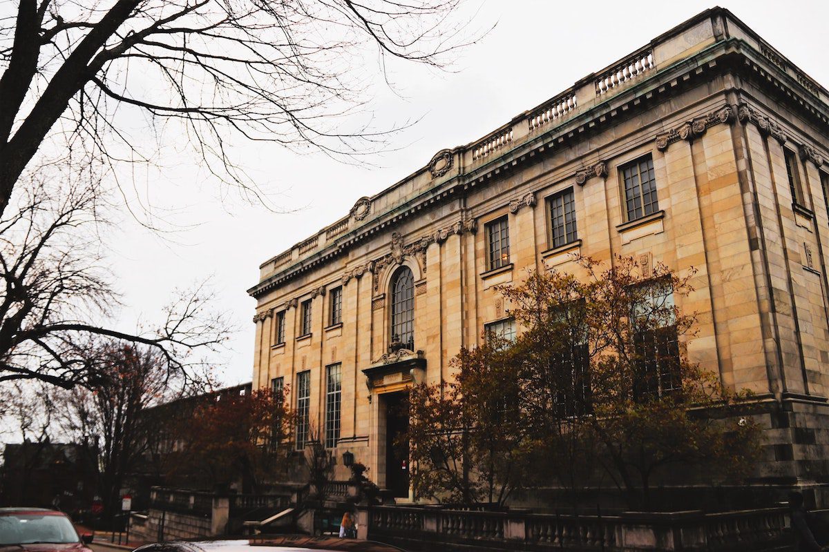 The Brown University campus building in Rhode Island.